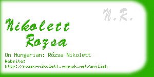 nikolett rozsa business card