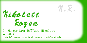 nikolett rozsa business card